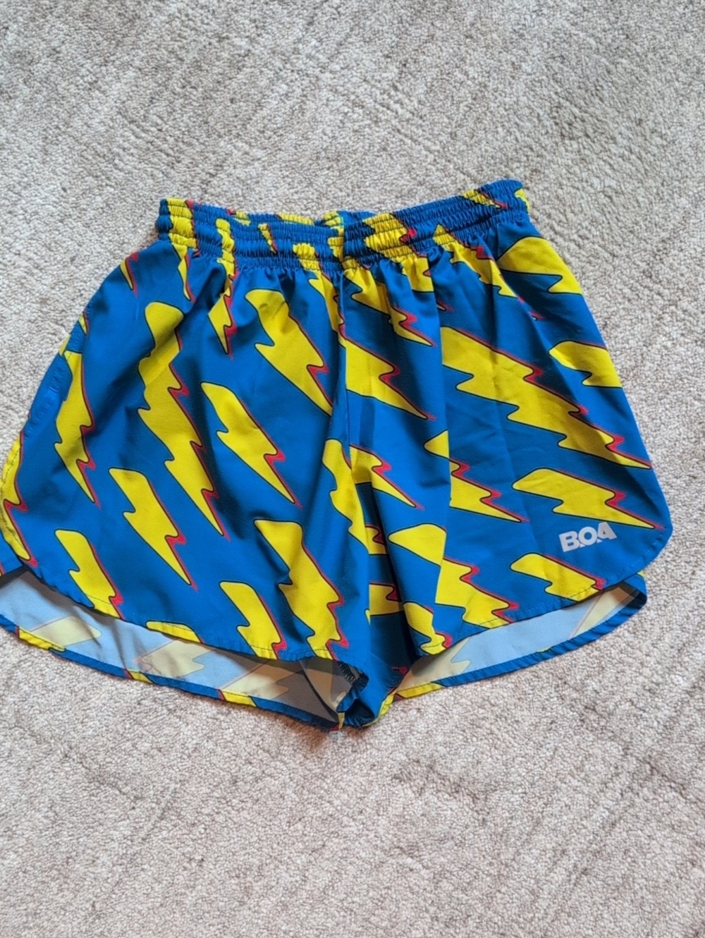 BOA Men's Athletic Lightning Bolt 3" Half Split Shorts